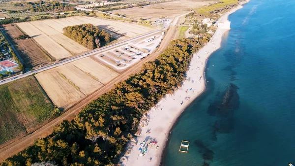 Prachtig Uitzicht Vanuit Lucht Toscaanse Kust Italië Vanaf Drone — Stockfoto