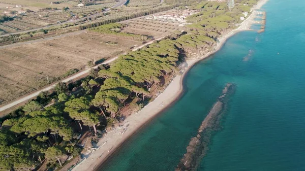 Vista Aérea Incrível Costa Toscana Temporada Verão Itália — Fotografia de Stock