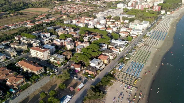 Vue Aérienne Imprenable Sur Côte Toscane Italie Depuis Drone — Photo