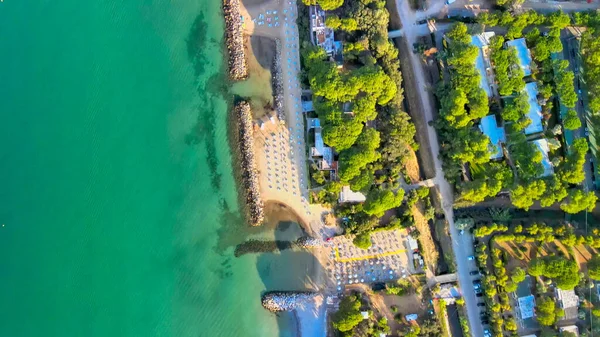 Vue Aérienne Imprenable Sur Côte Toscane Italie Depuis Drone — Photo