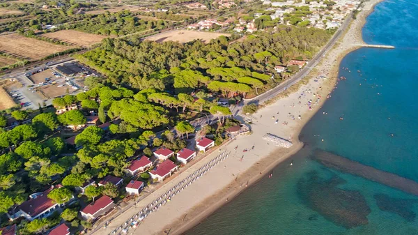 Erstaunliche Luftaufnahme Der Toskanischen Küste Italien Aus Der Drohne — Stockfoto