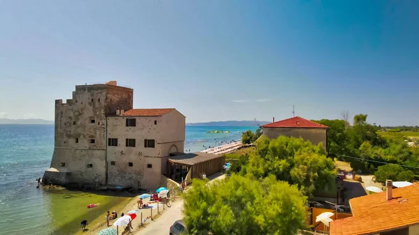 Torre Mozza Toscane Luchtfoto Van Prachtige Italiaanse Kustlijn — Stockfoto