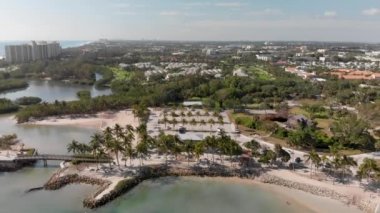 Dubois Park ve Jüpiter Körfezi hava manzarası, Florida, ABD