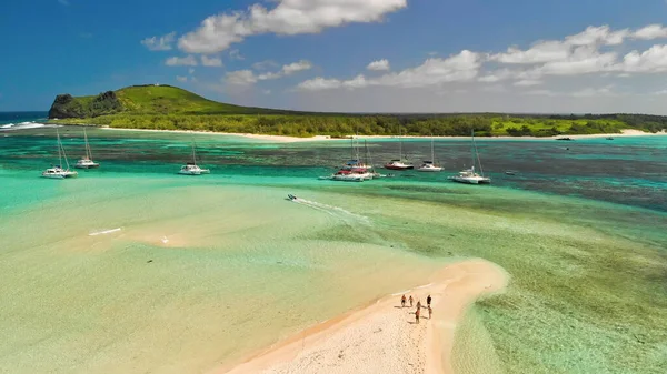 Mauritius Adası Nsansız Hava Aracından Güzel Manzaranın Havadan Görüntüsü — Stok fotoğraf