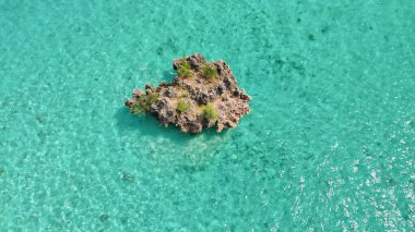 Kristal Kaya hava manzarası, Mauritius Adası.