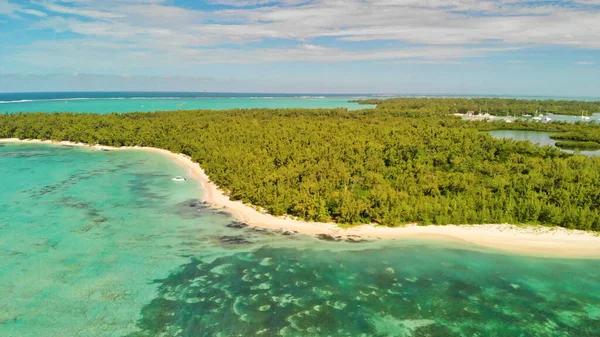 Mauritius Adası Nsansız Hava Aracından Güzel Manzaranın Havadan Görüntüsü — Stok fotoğraf