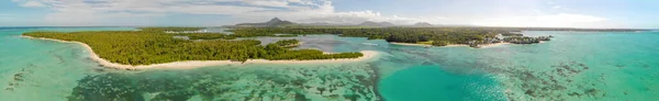 Wyspa Mauritius Widok Lotu Ptaka Piękny Krajobraz Drona — Zdjęcie stockowe