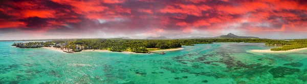 Isla Mauricio Vista Aérea Del Hermoso Paisaje Desde Dron —  Fotos de Stock