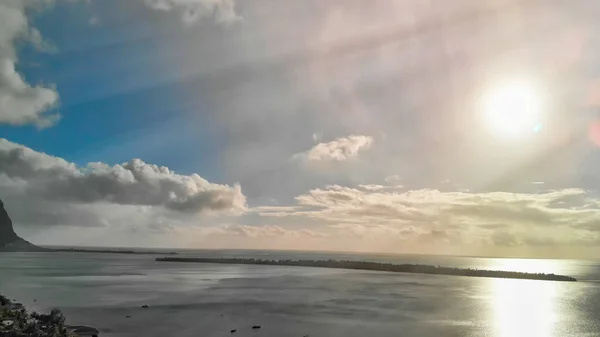 Schöne Luftaufnahme Der Insel Mauritius — Stockfoto