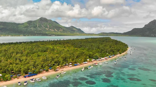 Flybilde Fra Dronen Benitiers Island Mauritius – stockfoto