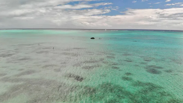 Vista Aérea Drone Benitiers Island Maurício — Fotografia de Stock