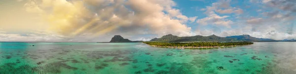 Flygfoto Från Drönare Benitiers Island Mauritius — Stockfoto