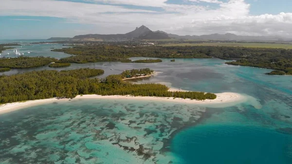 Mauritius Benitiers Adası Nın Insansız Hava Aracı Görüntüsü — Stok fotoğraf