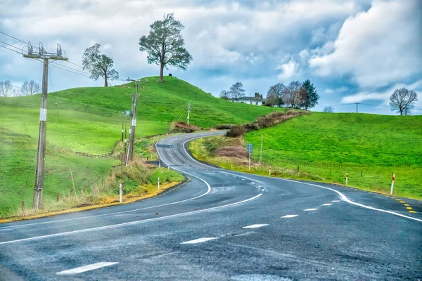 Winderige Weg Van Nieuw Zeeland — Stockfoto