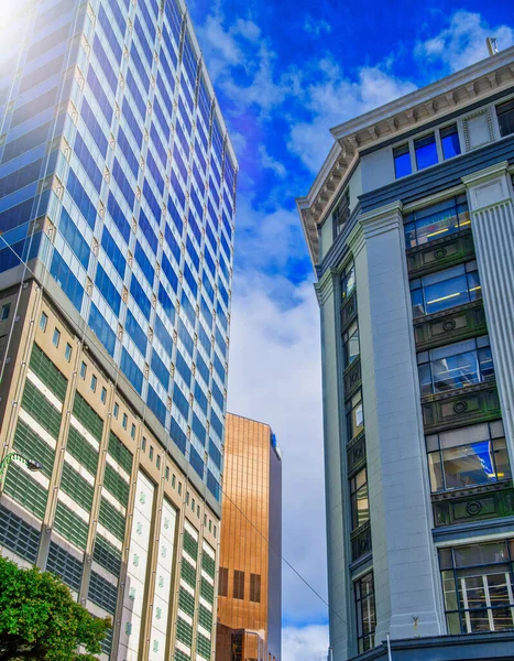 Edifícios Modernos Antigos Wellington Nova Zelândia — Fotografia de Stock