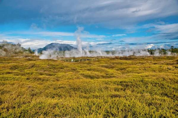 Cratères Vallée Géothermique Lune Taupo Nouvelle Zélande — Photo