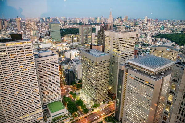 Tokyo Japan Maj 2016 Flygfoto Över Moderna Skyskrapor Shinjuku Solig — Stockfoto