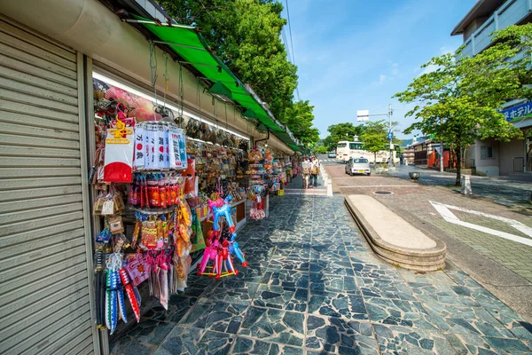 Nara Japan Mai 2016 Stadtstraßen Mit Touristenläden Einem Schönen Frühlingstag — Stockfoto