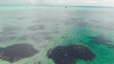 Mauritius, Benitiers Adası 'nın insansız hava aracı görüntüsü.