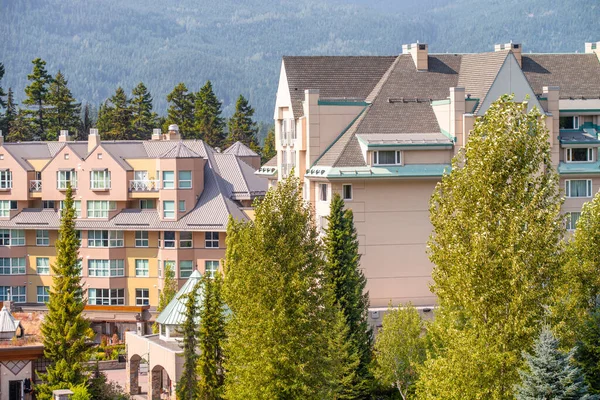 Gebouwen Huizen Van Whistler Het Zomerseizoen Canada — Stockfoto