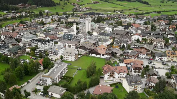 Aerial View Innichen Summer Season San Candido Skyline Italy — Stock Photo, Image