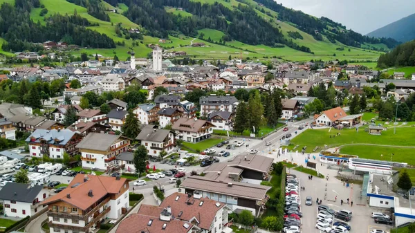 Aerial View Innichen Drone San Candido Summer Season Italy — Stock Photo, Image