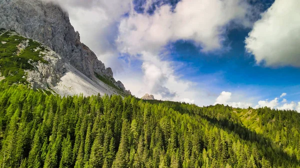 Panoramisch Uitzicht Vanuit Lucht Het Val Sesis Gebergte Italië — Stockfoto