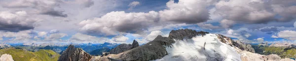 Marmolada Włoskie Alpy Niesamowity Letni Krajobraz Dolomitowych Gór — Zdjęcie stockowe