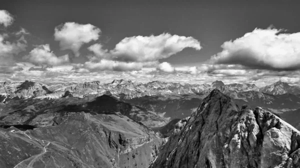 Vista Aérea Las Montañas Dolomita Desde Marmolada Italia — Foto de Stock