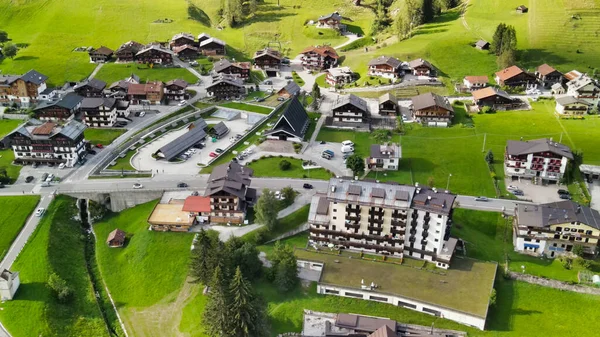 Panoramisch Uitzicht Vanuit Lucht Stad Sappada Dolomiet Italiaanse Alpen — Stockfoto