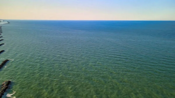 Vista Aérea Ocean Water Desde Dron Temporada Verano — Foto de Stock