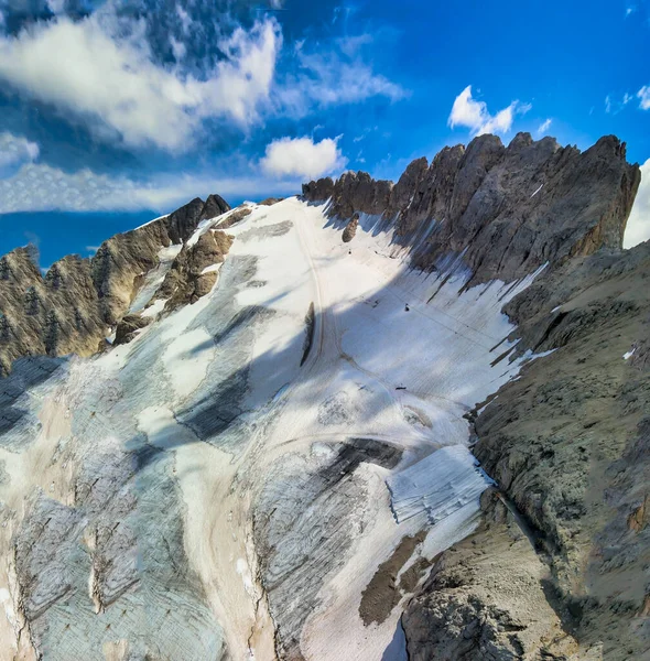 Marmolada Alpes Italianos Increíble Paisaje Verano Dolomite Mountain Peaks —  Fotos de Stock