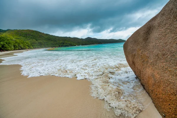 Rounded Rocks Seychelles Tropical Island Scenario — Stock Photo, Image