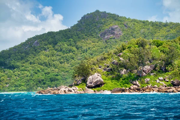 Hermosa Costa Praslin Islas Seychelles — Foto de Stock