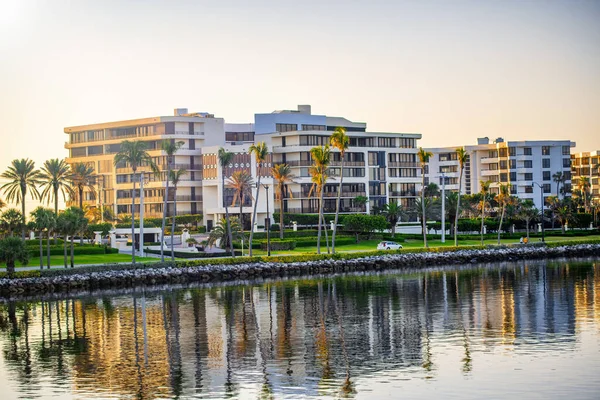 Palm Beach Edifícios Longo Costa Flórida Nascer Sol — Fotografia de Stock