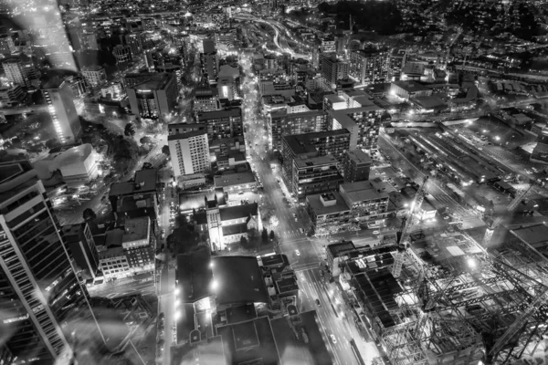 Auckland Nova Zelândia Agosto 2018 Vista Aérea Cidade Noite — Fotografia de Stock