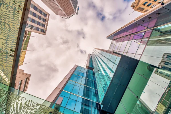 Rascacielos Modernos Auckland Nueva Zelanda Vista Cielo — Foto de Stock