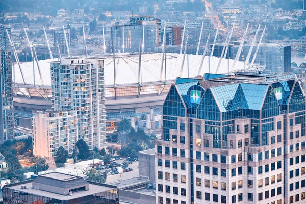 Vancouver Kanada August 2017 Luftaufnahme Des Städtischen Stadions Und Der — Stockfoto