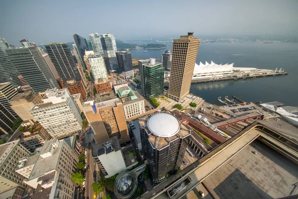 Vista Aérea Los Rascacielos Vancouver Canadá — Foto de Stock