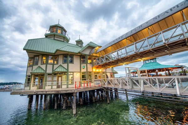 Nanaimo Canada August 2017 Nanaimo Harbour Pier Sunset — Stock Photo, Image