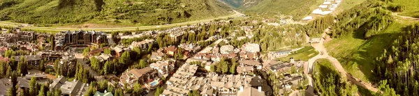 Panoramisch Uitzicht Vail Bij Zonsondergang Colorado Verenigde Staten — Stockfoto