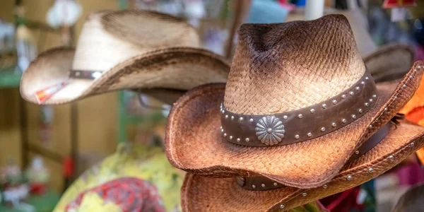 Cowboy Hoeden Een Winkel — Stockfoto