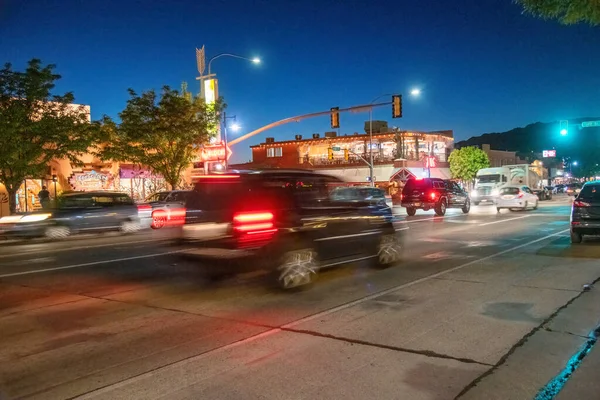 Moab Juni 2018 Straßenverkehr Und Autos Der Nacht — Stockfoto