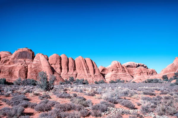 Rocks Mountains Arches Nationaal Park Utah — Stockfoto