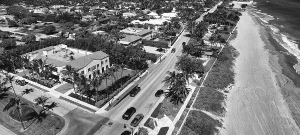 Légi Felvétel Fort Lauderdale Városképéről Lassított Felvételen Floridai Drónból — Stock Fotó