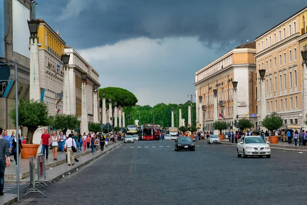 Roma Itália Junho 2014 Bela Vista Das Ruas Cidade Temporada — Fotografia de Stock