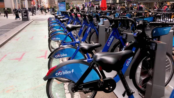 New York City December 2018 Citi Bike Station Manhattan Långsamma — Stockfoto