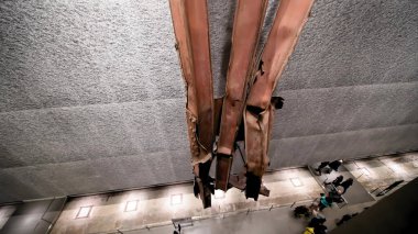 New York Şehri, Aralık 2018, Manhattan 911 Müzesi 'nin içi. Yavaş çekim