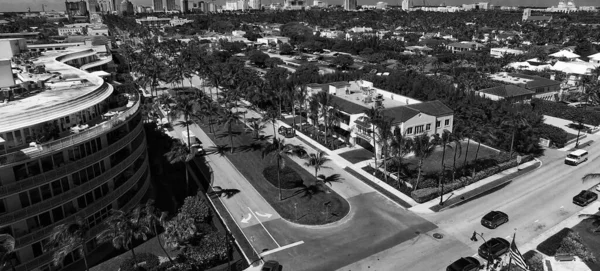 Aerial View Fort Lauderdale Skyline Slow Motion Drone Florida — Stock fotografie
