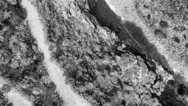 Αεροφωτογραφία Του Νησιού Έλμπα Sansone Beach Και Βόρεια Ακτογραμμή Κατά — Φωτογραφία Αρχείου